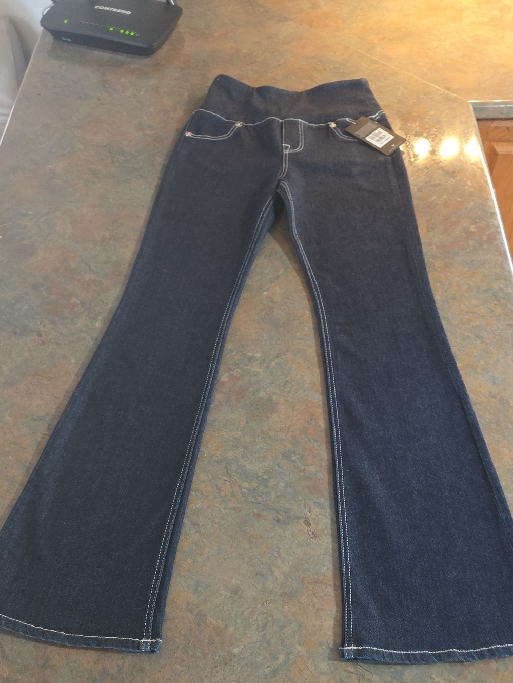 True Reliigion Dark Indigo Flare Jeans - Womens Truly Snatched Becca HR Bootcut